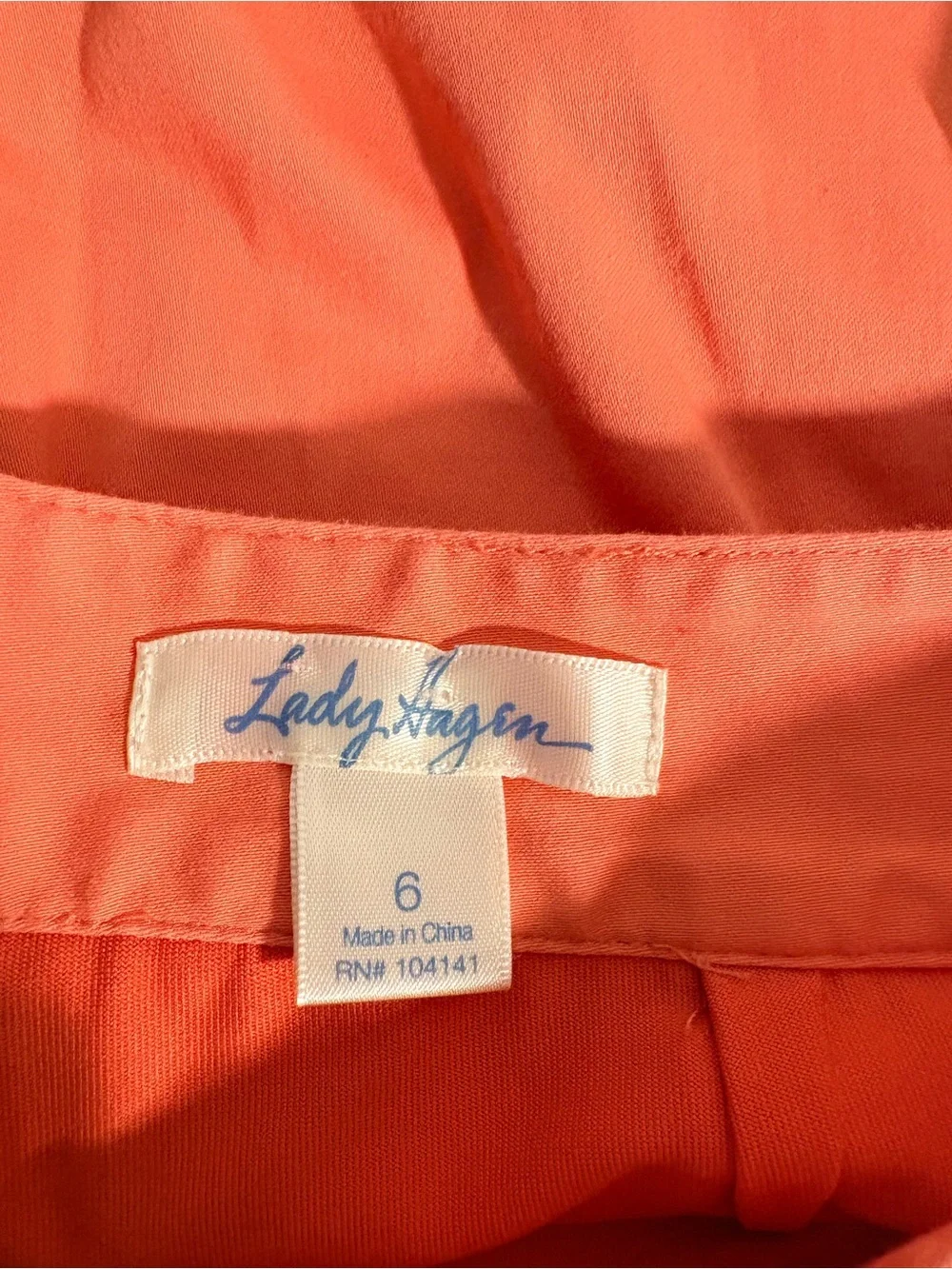 Lady Hagen Coral-Orange Mini Skirt